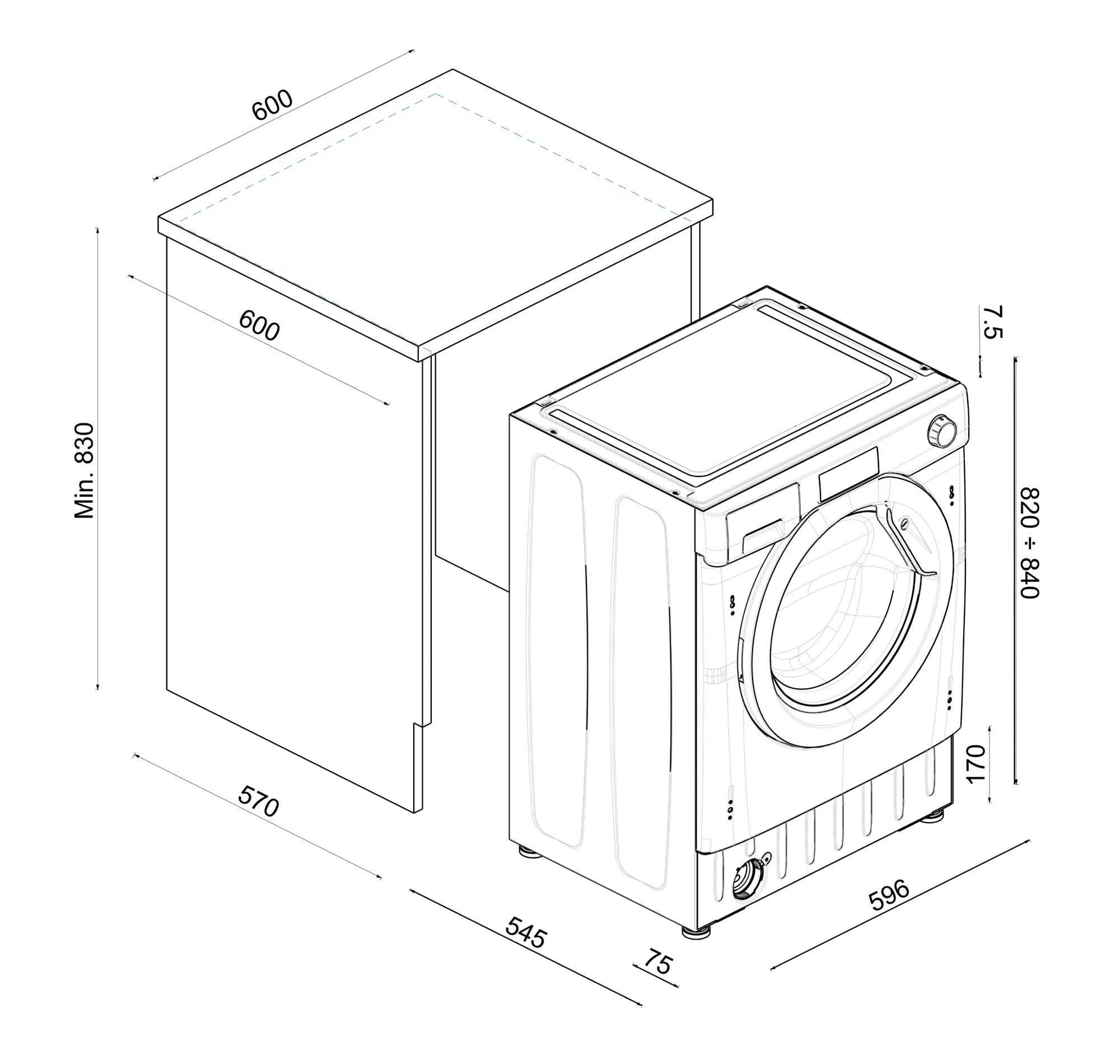 Встраиваемая стиральная машина Haier HWQ90B416FWB фото #11